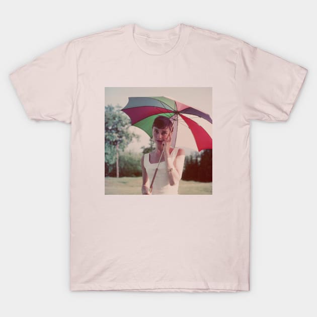 Audrey Hepburn Cute T-Shirt by tawmek